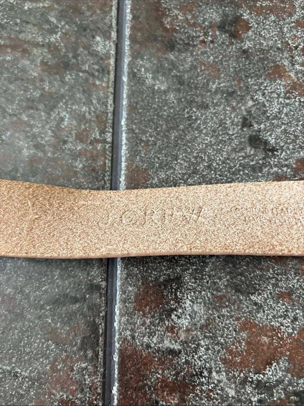 J. Crew Nude/Tan Leather Belt with Gold Buckle and Accents - Picture 3 of 8